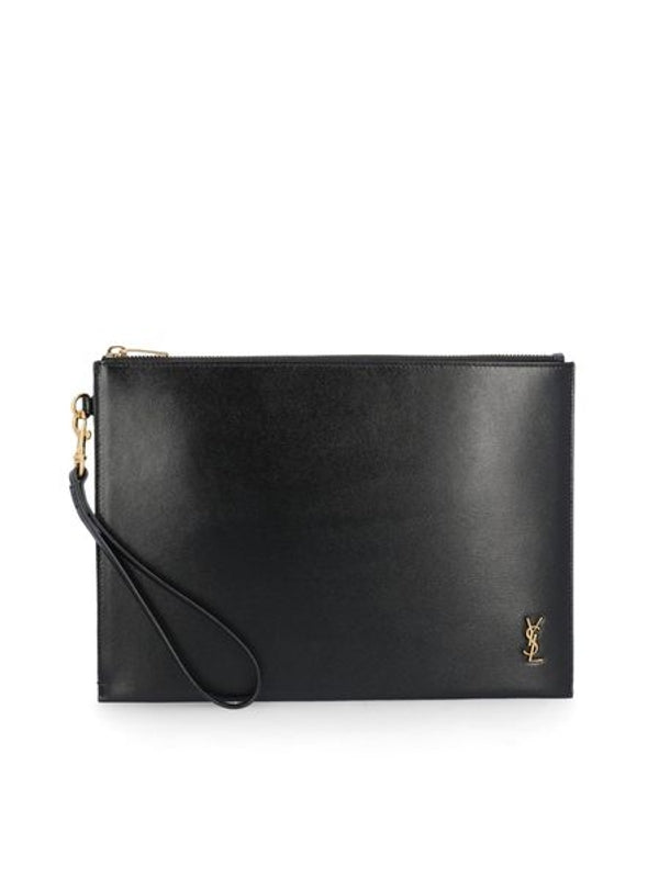 Cassandra Monogram Leather
  Clutch