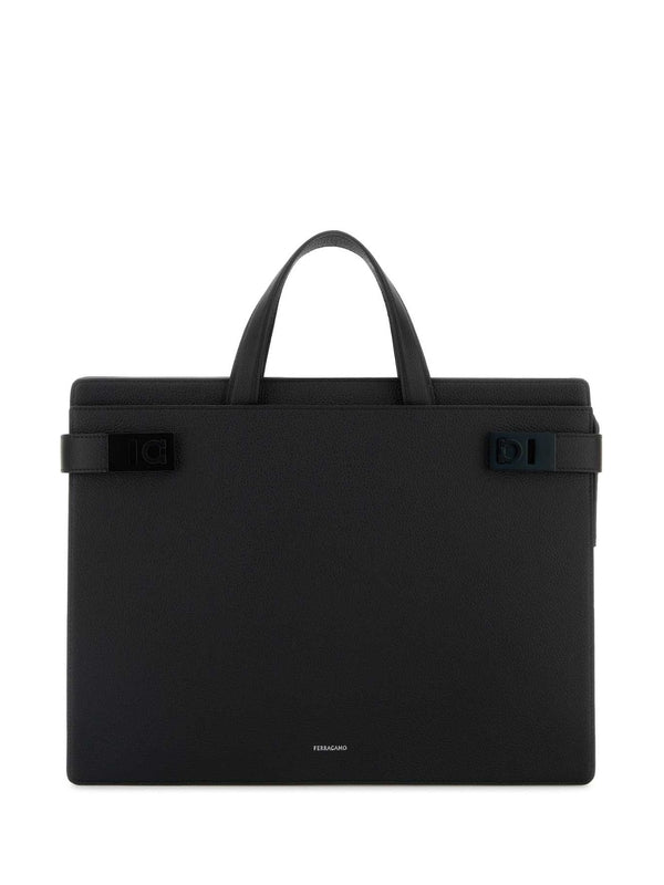 Ferragamo Black Brief Case