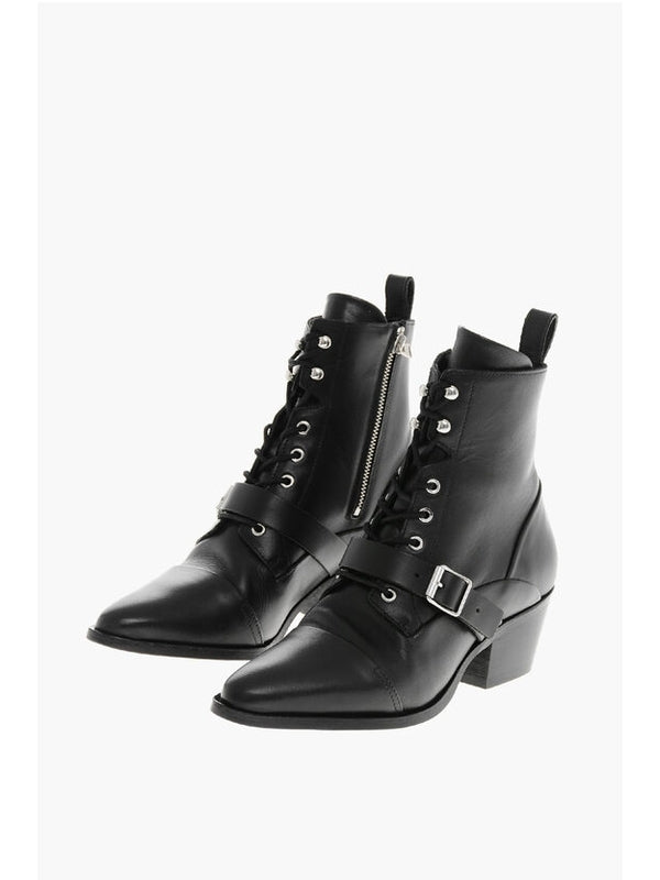 Allsaints Black Lace-Up Boots