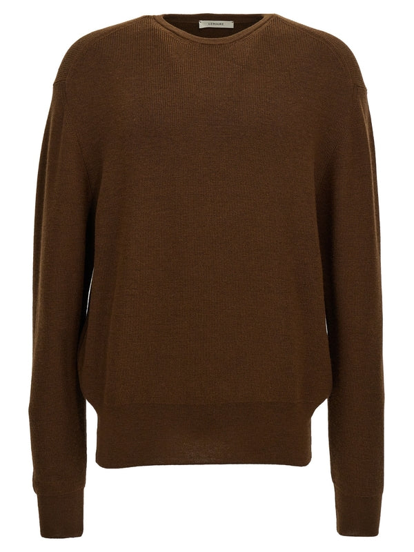 Crew Neck Wool Blend Knit