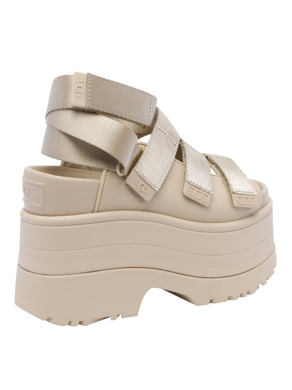 Beige Platform Sandals