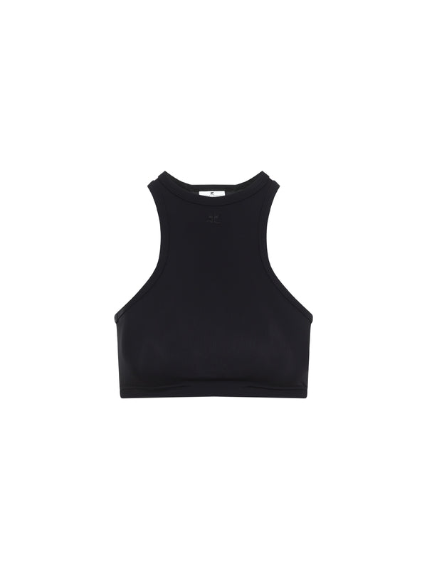 Logo Back Strap Detail Bra Top