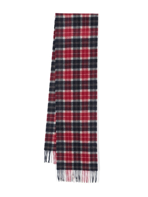 Tartan Check Fringe Lambswool Muffler