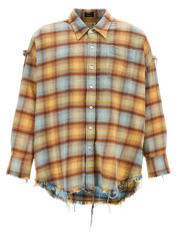 Check Pattern
  Fringe Cotton Shirt
