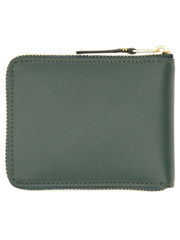 Zipper Around Leather Wallet