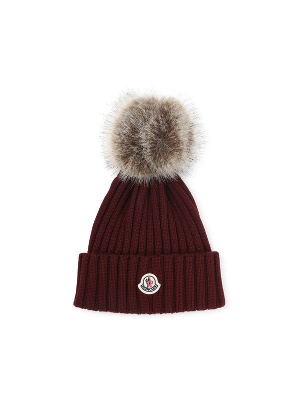 Moncler Burgundy Beanies