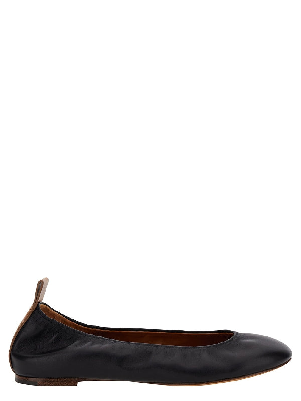 Smooth Leather Ballerina Shoes