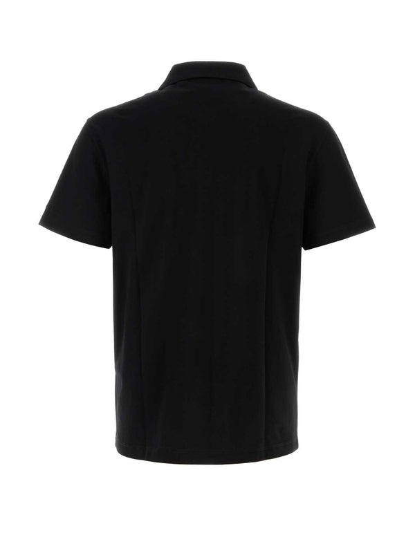 Zip-Up Cotton Polo Shirt