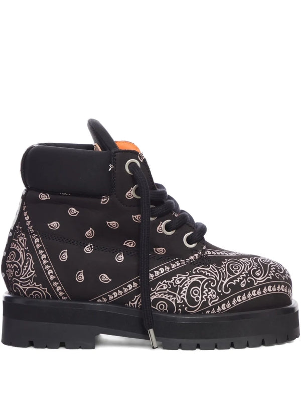 Pdf Channel Black Lace-Up Boots