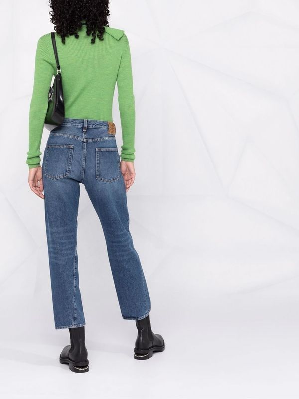 Straight Crop
  Denim Pants