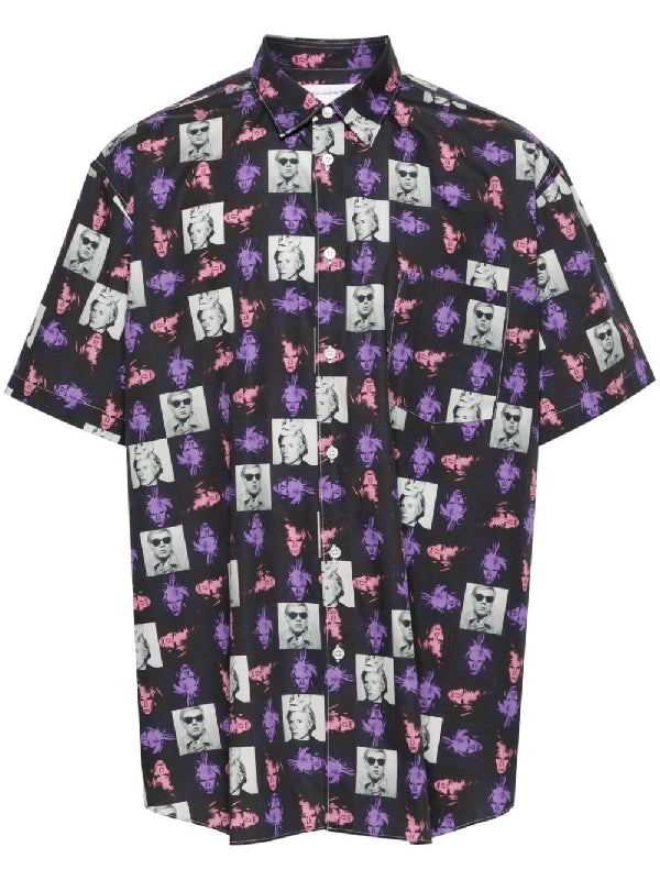 Allover Graphic Printed Short Sleeve
  Shirt