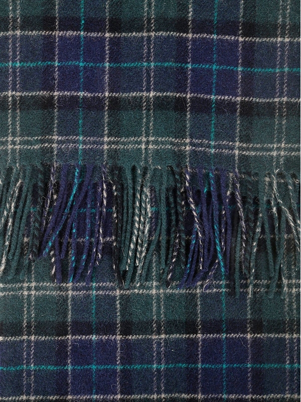 Tartan Check Fringe Lambswool Muffler