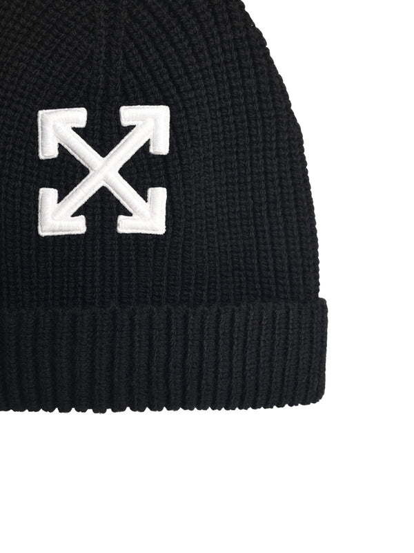 Arrow Embroidered Wool Beanie