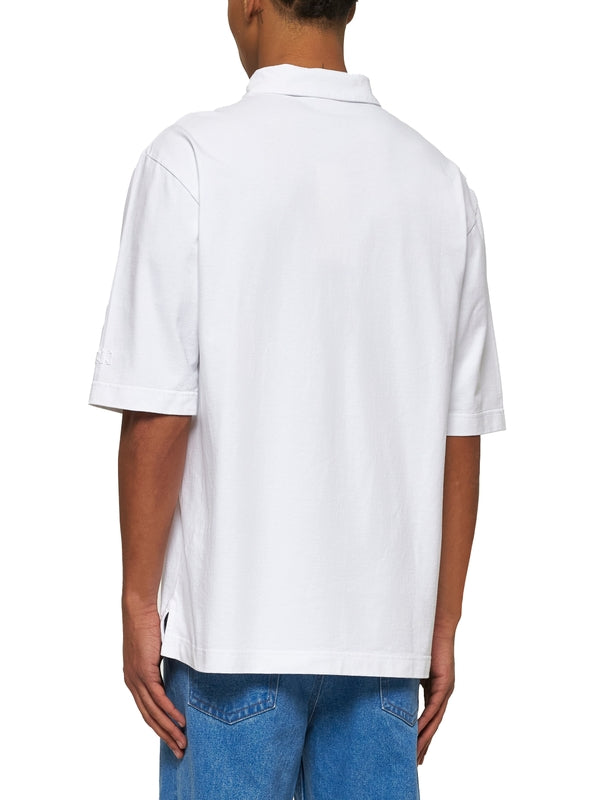 White Cotton Polo Shirt