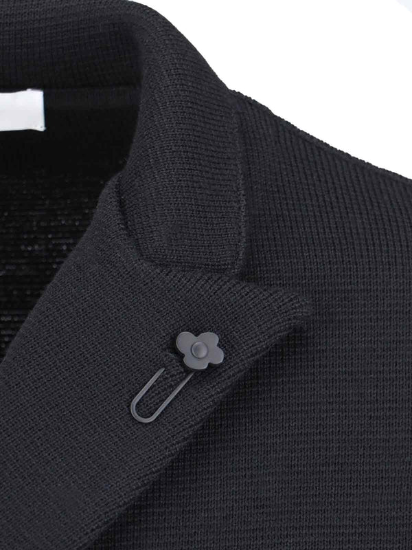 LARDINI - Boutonniere Wool Double Blazer - Jente