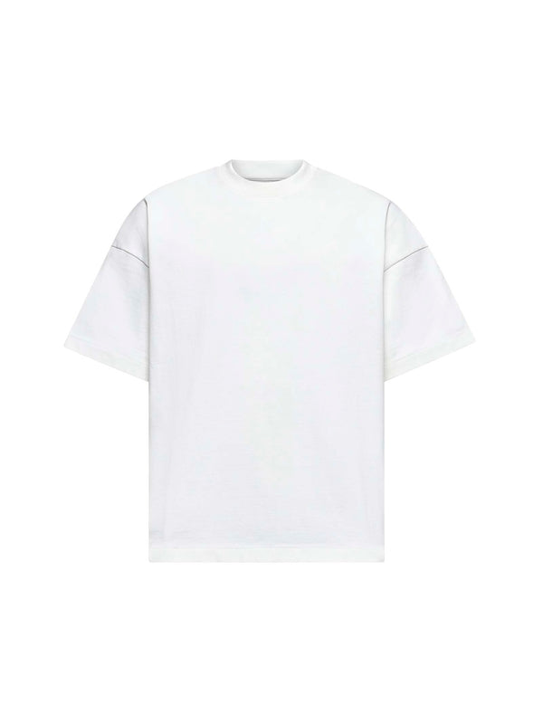 White Crewneck Cotton Short-sleeve T-shirt