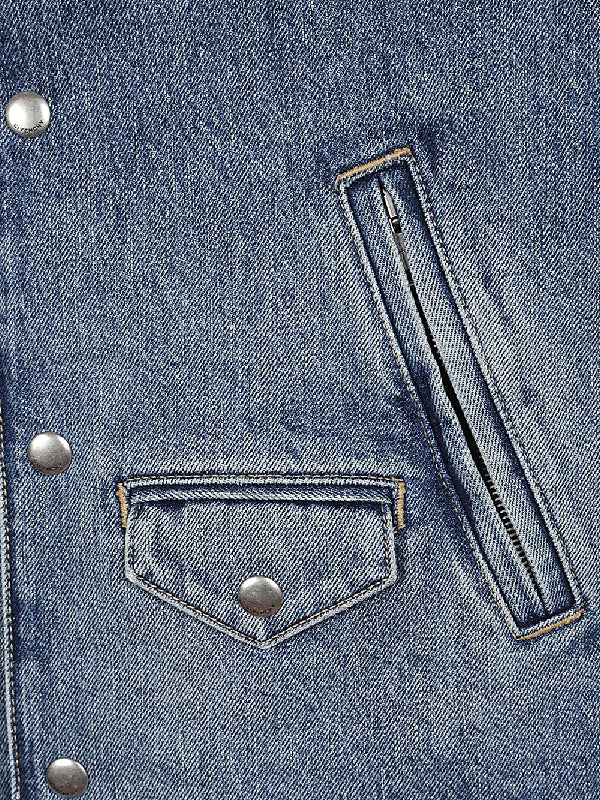 Chest Logo embroidery Denim Vest