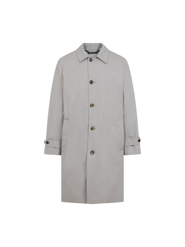 Single Button Cotton Trench Coat