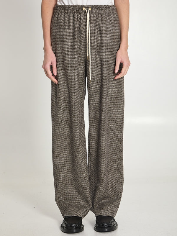 Waist Banding Cashmere Wool Pants