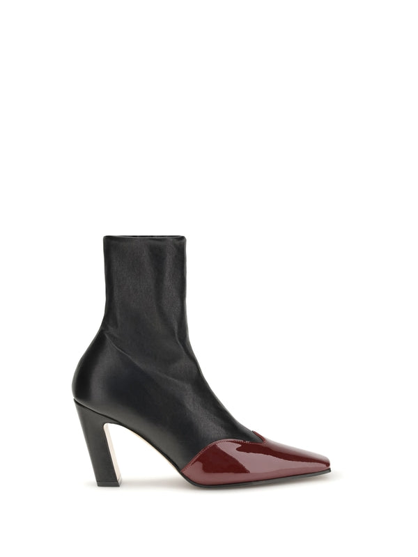 Khaite Black Ankle Boots