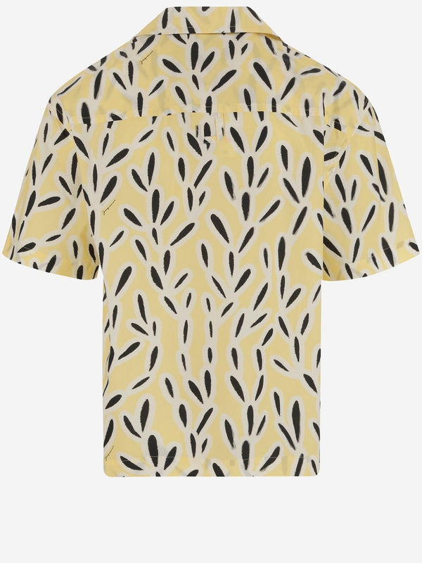 Allover Printed Cotton Short Sleeve Shirt