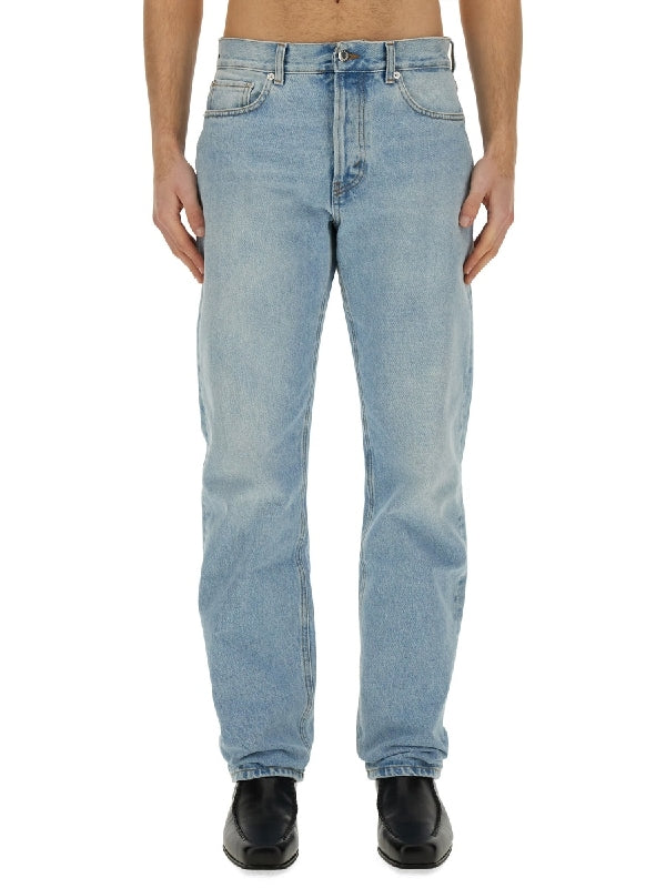 Straight Cut Washed Denim