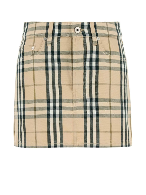 Vintage Check Mini Skirt