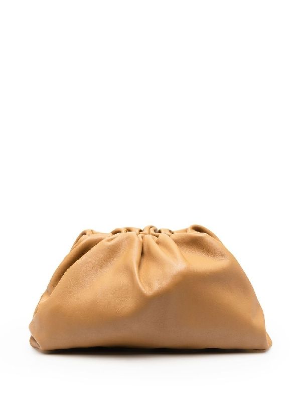 Ruched Calfskin Teen Clutch
  Bag