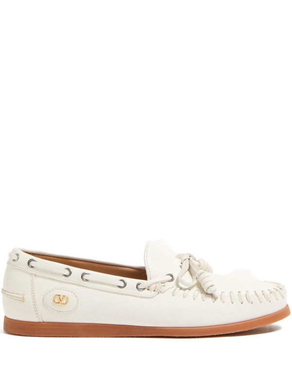 Valentino White Loafers
