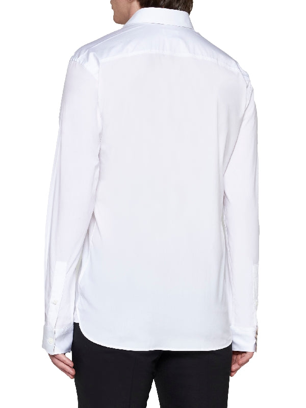 White Cotton Blend Shirt