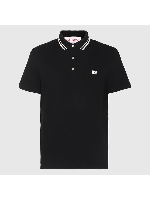 Valentino T-shirts and Polos Black Polo Shirts