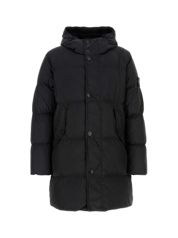 Wappen Patch Quilted Hooded Padded Jacket