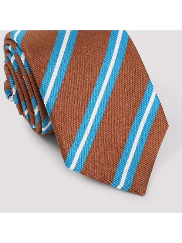 Diagonal Stripe Silk Tie