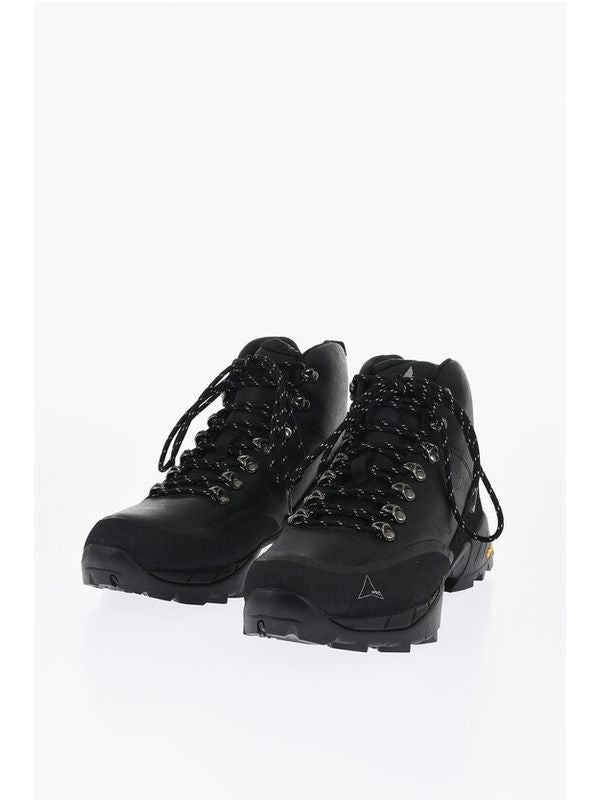 Solid Color Leather ANDREAS Hiking Boots Ankle Boots