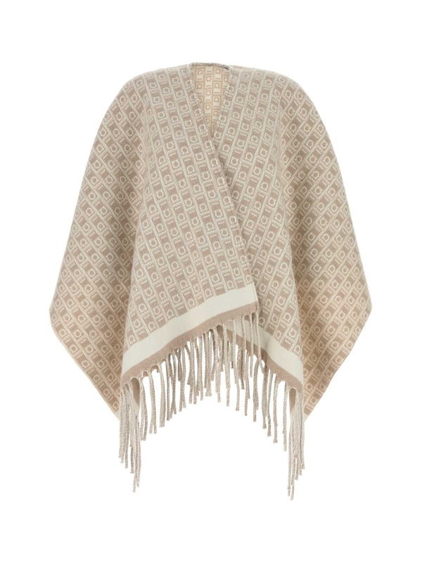 Monogram Pattern Wool Cape