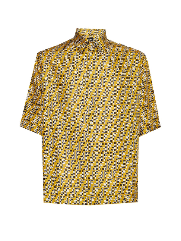 Ff Printing Silk Short Sleeve Shirt