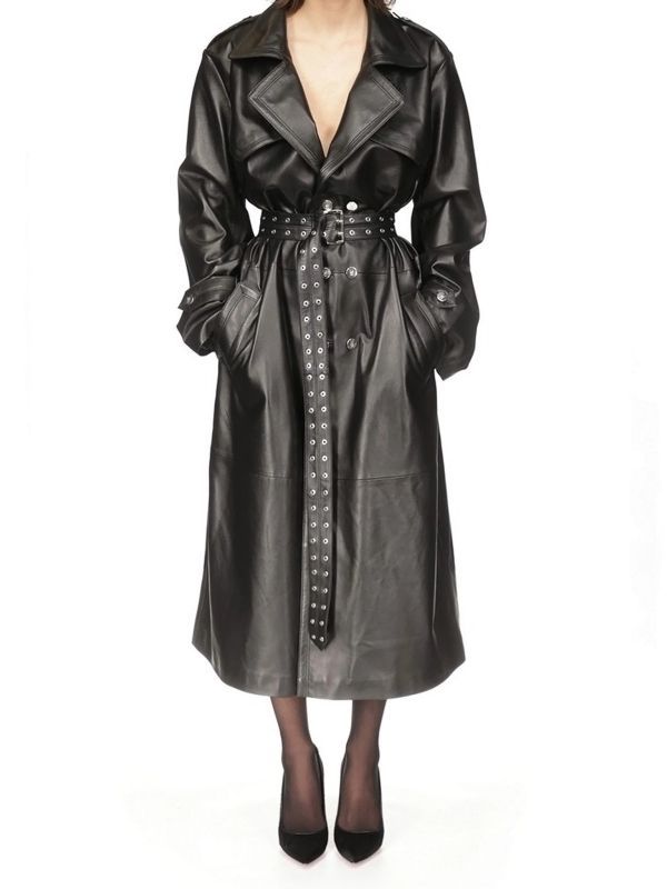 Amanda Leather
  Trench Coat