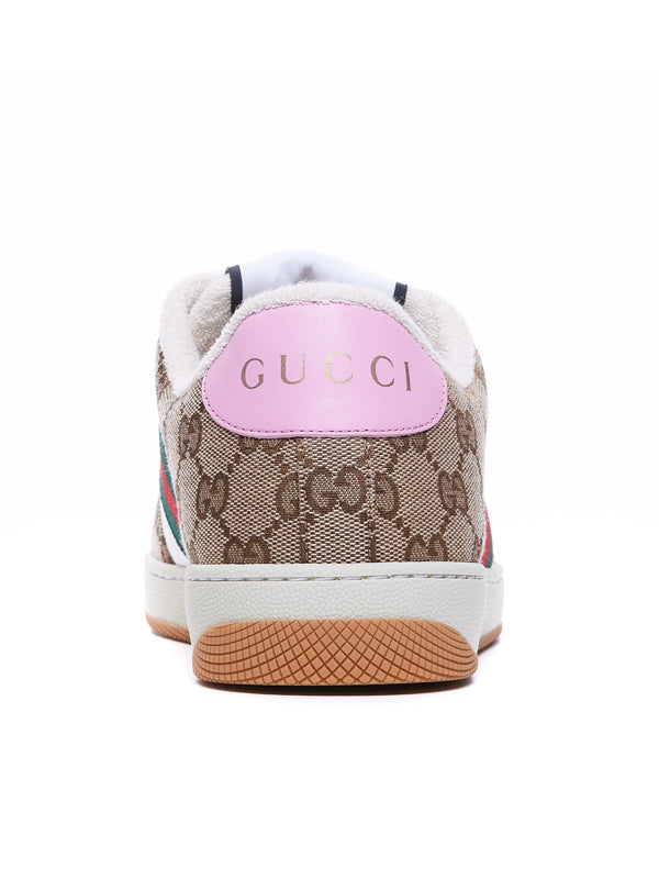 Screener GG Logo Pattern Low-Top Sneakers