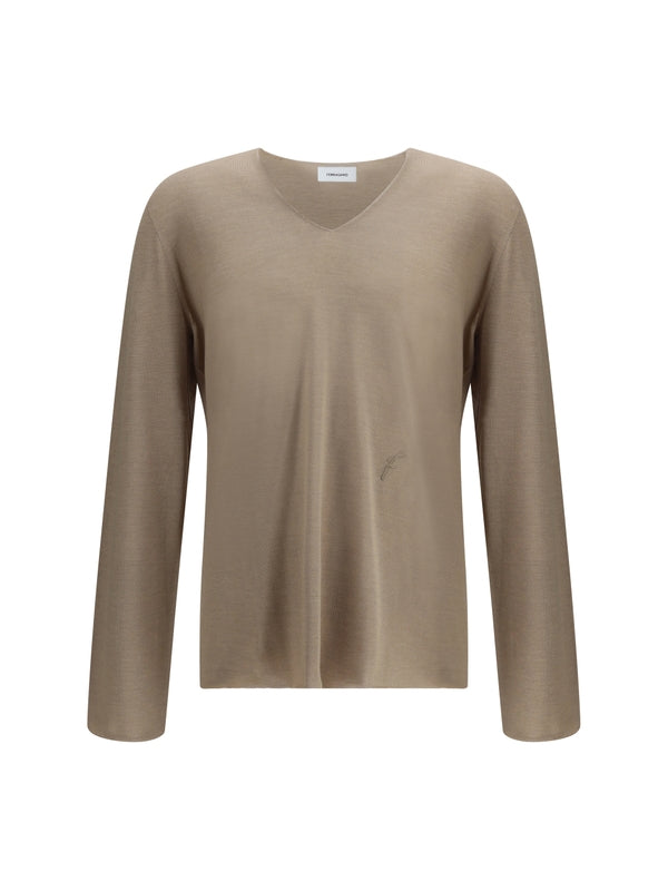 V-neck Cashmere Wool Knit