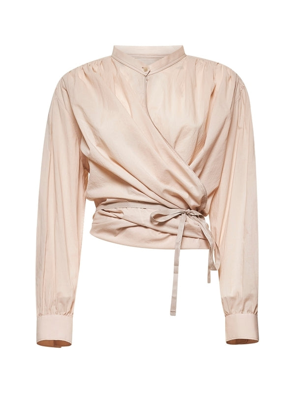 Wrap Detail Cotton Shirt