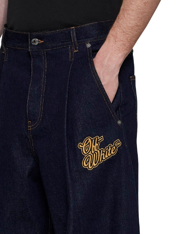 All-Over Logo Denim Pants