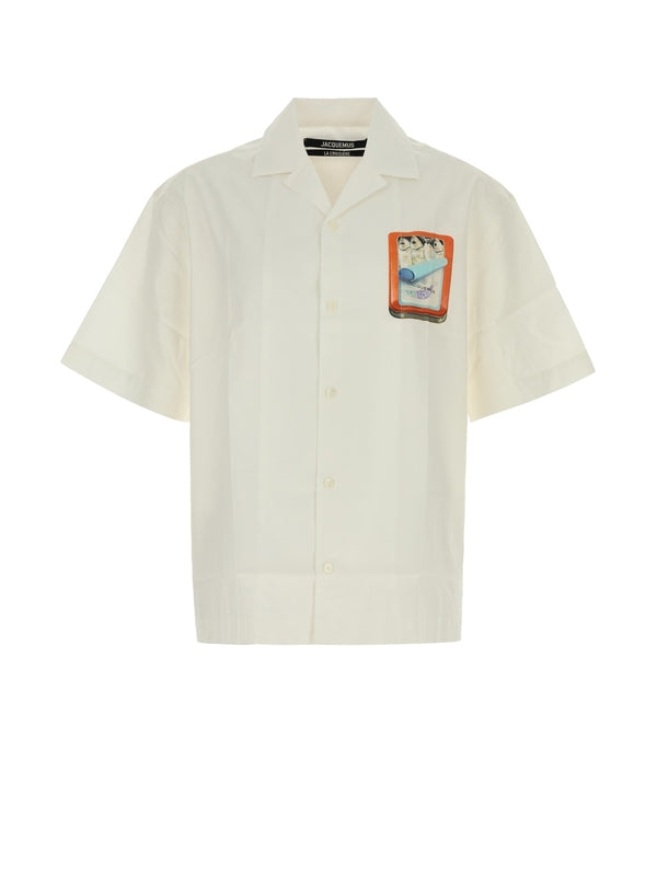 Chest Printing Cotton Shirt