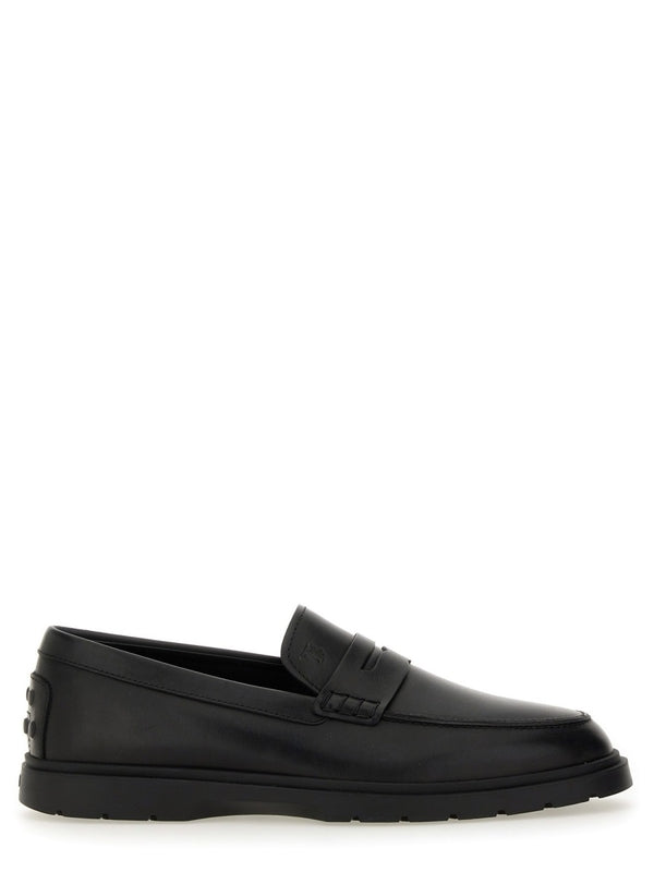 Black Leather Penny Loafers