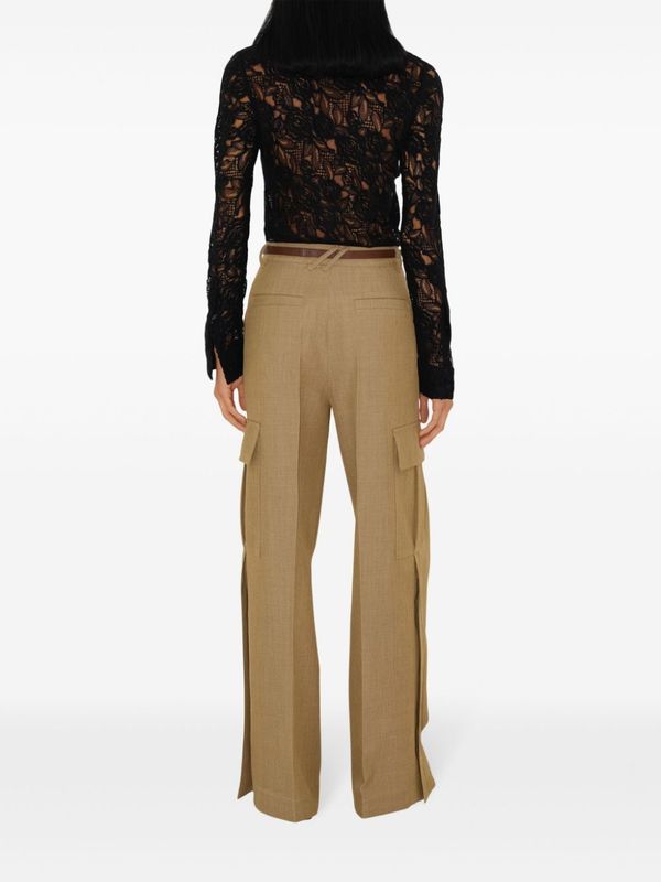 BURBERRY - Wide Pleats Cargo Pants - Jente
