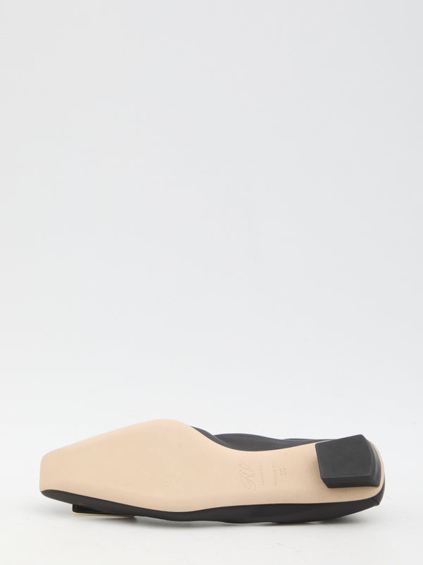 Bell Vivier Leather Flat Shoes