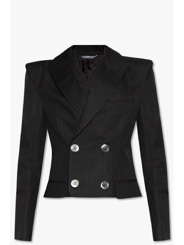 Pinstripe Cotton Double Jacket