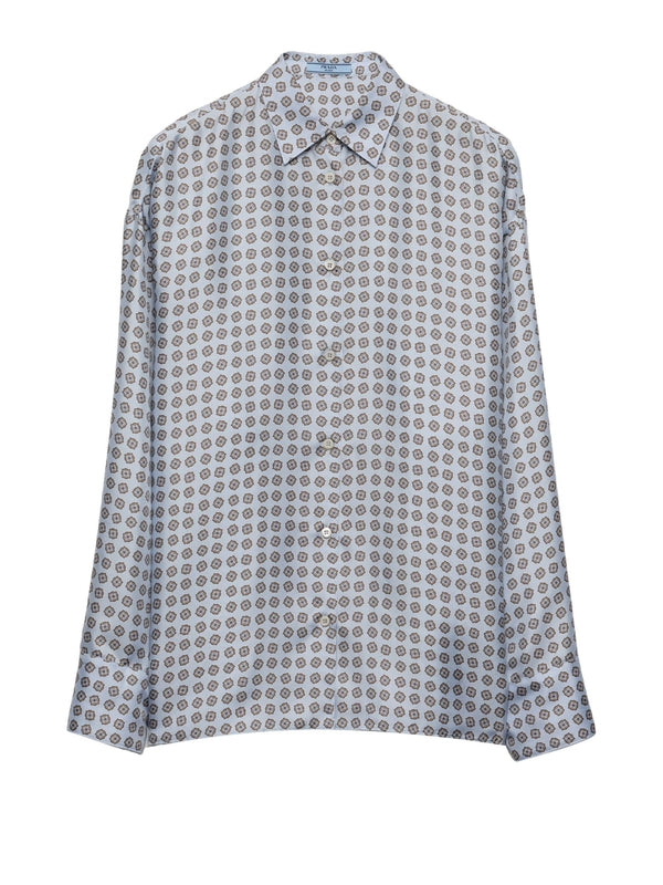 Allover Printed Silk Shirt