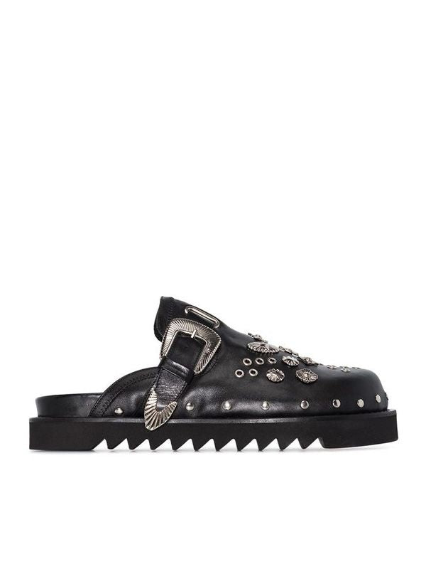 Metal Studded Leather Blouper