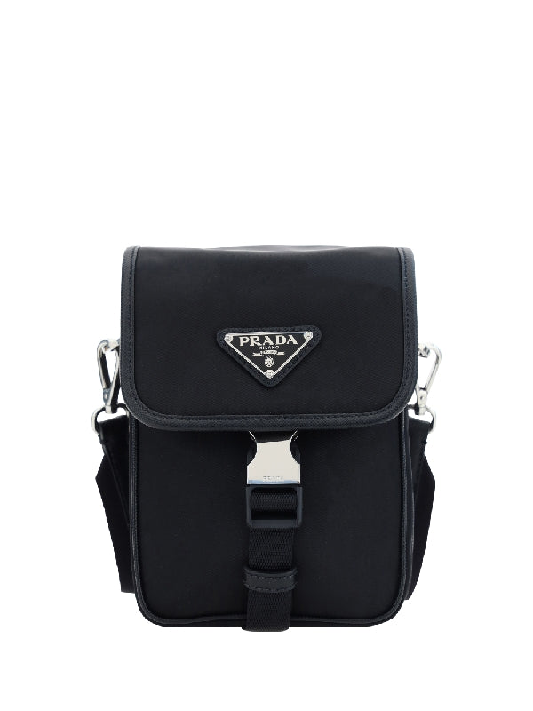 Triangle Logo Nylon Pouch Crossbody Bag