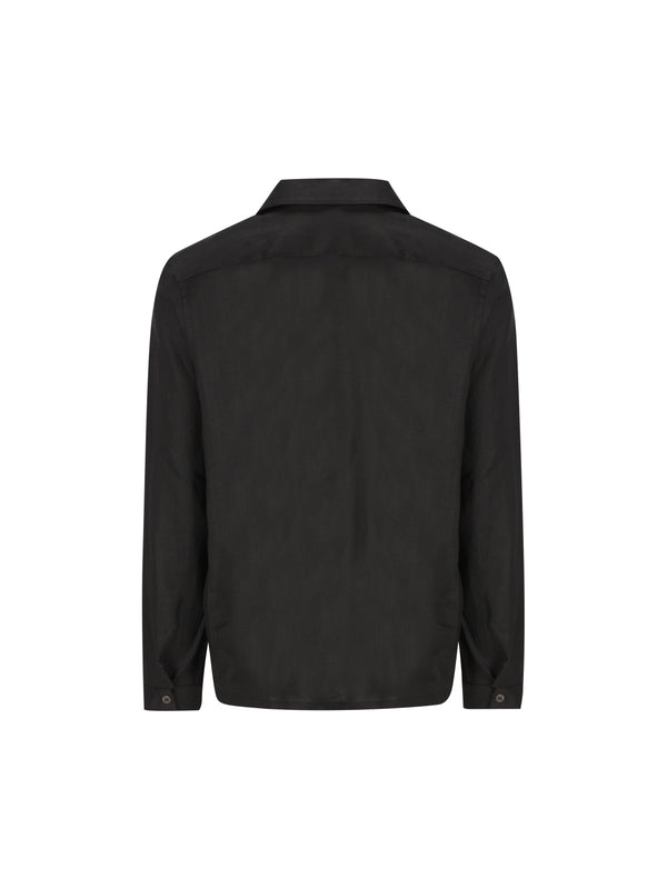 Triangle Patch Pocket Linen Shirt